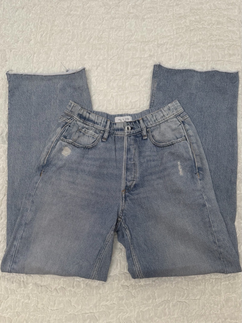 rag & bone denim sweatpants Light Blue Wide Leg - Picture 2 of 15